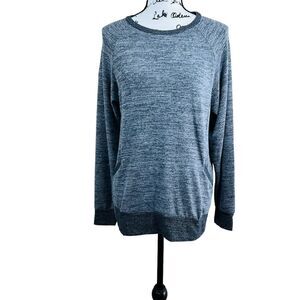 Haute Edition Ultra Soft Pullover Sweatshirt with Contrast Trim size M lagenlook